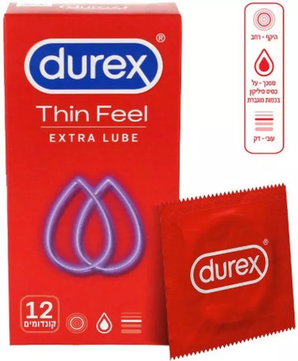 דורקס THIN FEEL EXTRA LUBE