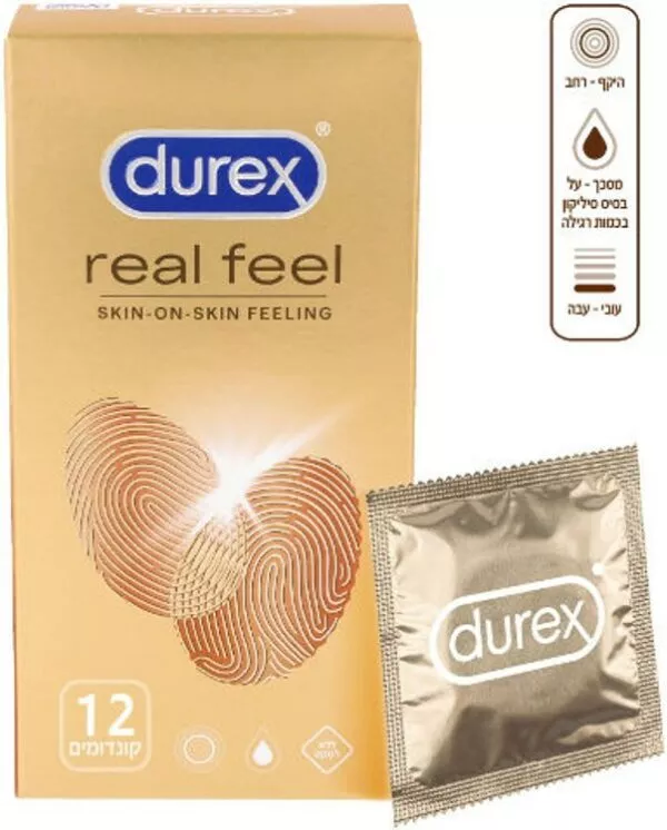 דורקס קונדומים Real Feel ללא לטקס